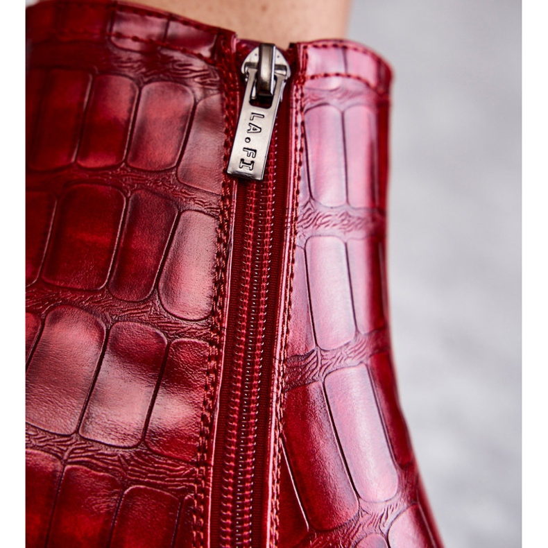 PL4 Zmijske čizme od eko kože La.Fi 260038R-XC Crvene crvena 1