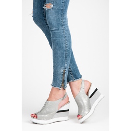 Vices Udobne cipele na klin siva 2