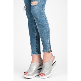 Vices Udobne cipele na klin siva 1