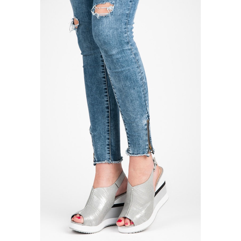 Vices Udobne cipele na klin siva 1