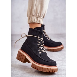 Modne ženske tople čizme crne Gerda crna 1