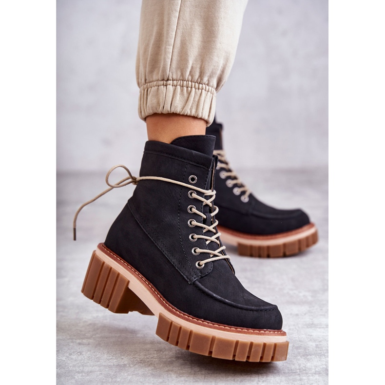 Modne ženske tople čizme crne Gerda crno 1