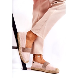 Ženske espadrile s ružičastim kubičnim cirkonima ružičasta 1