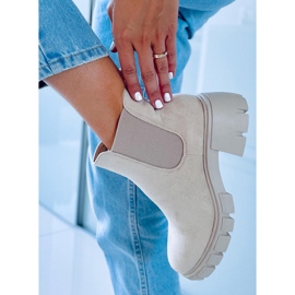 Ženske Chelsea čizme Aime Beige Suede bež 1