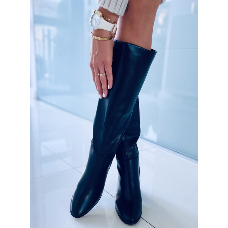 Leisha crne čizme na visoku petu crno 1