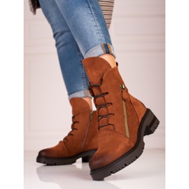 W. Potocki Potocki ženske torbe od brušene kože smeđa 1