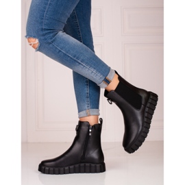 W. Potocki Crne ženske čizme s platformom Potocki crna 1
