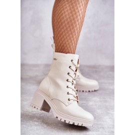 Vinceza Ženske tople čizme na visoku petu svijetlo bež grethe 1