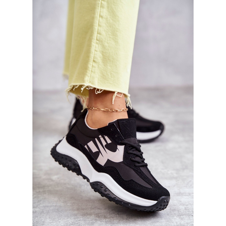 Vinceza Ženske sportske cipele na vezanje crne tolea crno 1