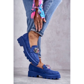 Vinceza Ženske cipele od brušene kože s Blue Britt ukrasom plava 2