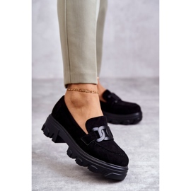 Vinceza Ženske cipele od brušene kože na crnoj Janne platformi crna 1