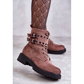 Ženske tople čizme od brušene kože svijetlo smeđe boje silvora smeđa 1