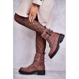 Ženske tople čizme od brušene kože svijetlo smeđe boje silvora smeđa 2