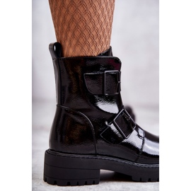 PJ1 Lakirane ženske crne Gritta čizme s patentnim zatvaračem crna 1