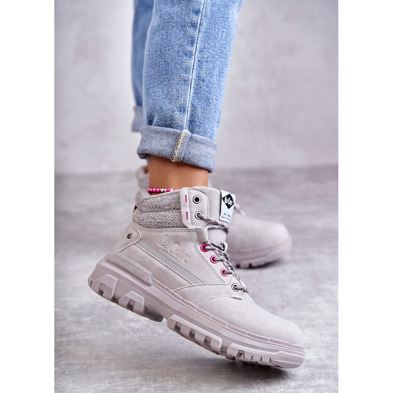 Ženske tople čizme Lee Cooper LCJ-22-01-1373 sive siva 2