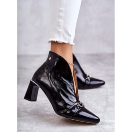 Kožne čizme na stup Maciejka Black 05262-01 crno 1