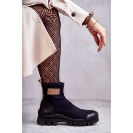 Ženske čizme od tkanine Nicole 2703 Black crna 1