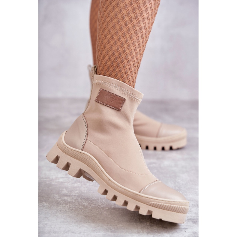 Ženske čizme od tkanine Nicole 2703 Bež 1