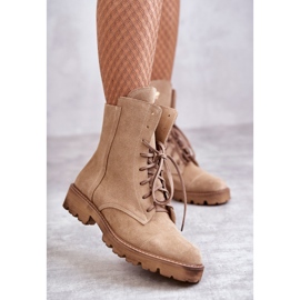 Antilop čizme s patentnim zatvaračem Nicole 2754 Bež smeđa 1