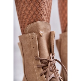 Antilop čizme s patentnim zatvaračem Nicole 2754 Bež smeđa 2