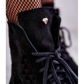 Antilop čizme na vezanje Nicole 2751 crne crna 2