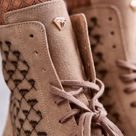 Antilop čizme na vezanje Nicole 2751 Bež 2