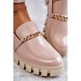 Sergio Leone Lakirane cipele s lancem Beige Anne bež 2