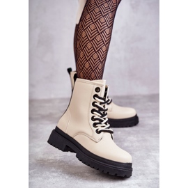 Ženske kožne čizme Workers Light Beige Denila bež 1