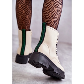 Ženske kožne čizme Workers Light Beige Denila bež 2