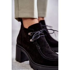 Ženske antilop čizme na vezanje crne Marianne crna 2