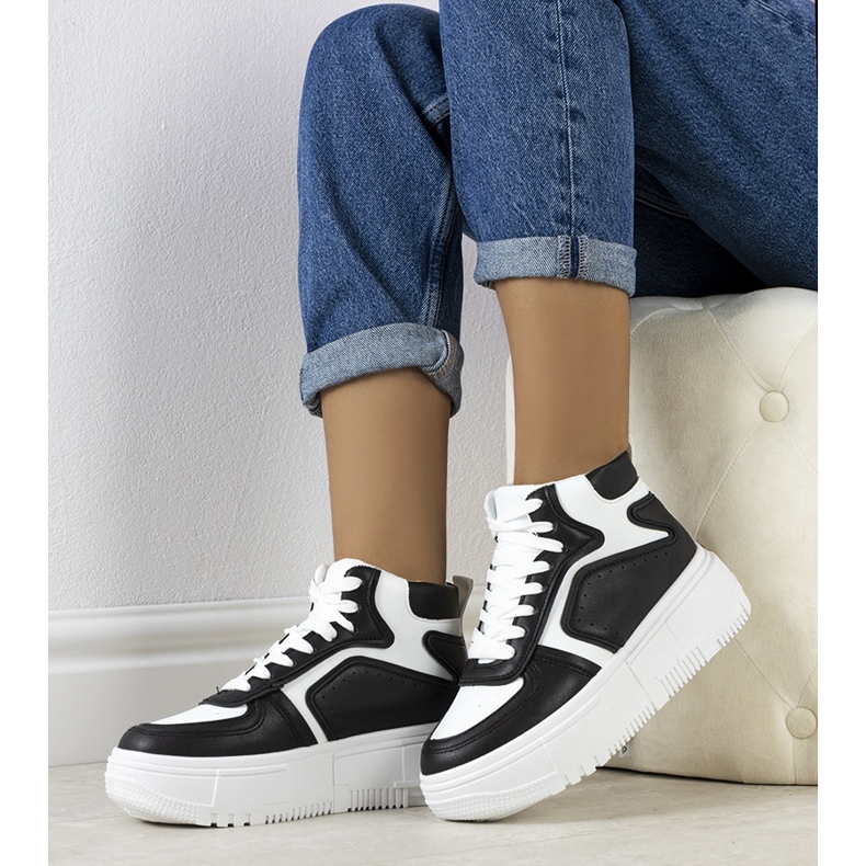 Crno-bijele Zetta tenisice do gležnja bijela crna 1