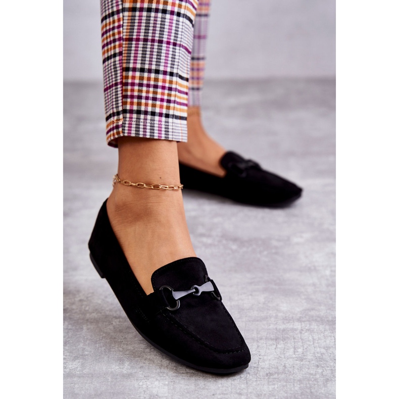 FB2 Mokasine od brušene kože s crnim Santi ukrasom crno 1