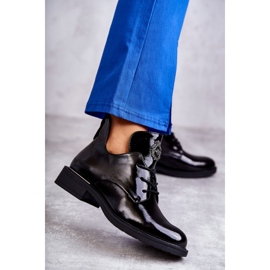 Vinceza Lakirane čizme na vezanje s izrezima crne Fabiana crna 1