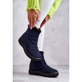 Ženske tamnoplave tople čizme za snijeg Mezyss plava 2