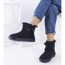 Mornarskoplave čizme za snijeg s Lachance mašnom mornarsko plava 1