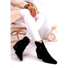 S.Barski Ženske crne kaubojske čizme od antilopa Devon crno 3