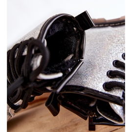 FR1 Tople dječje čizme s patentnim zatvaračem lakirane srebrne Goopy srebro 2