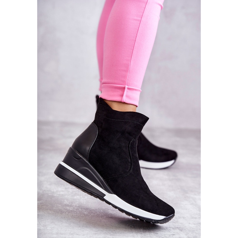 Vinceza Crne Rita tenisice na wedge crna 1