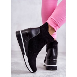 Vinceza Crne Rita tenisice na wedge crno 2