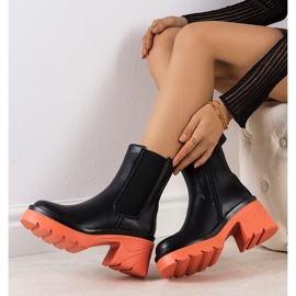 Crne čizme na ružičastoj platformi Torrela crno 1