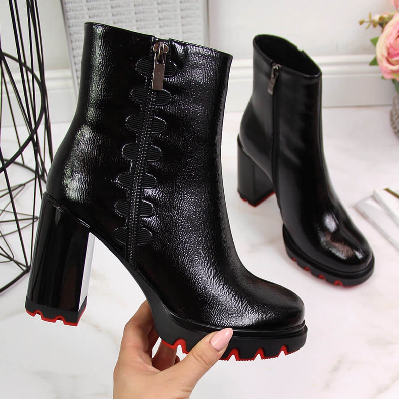 Crne Filippo ženske čizme na stup crna 2