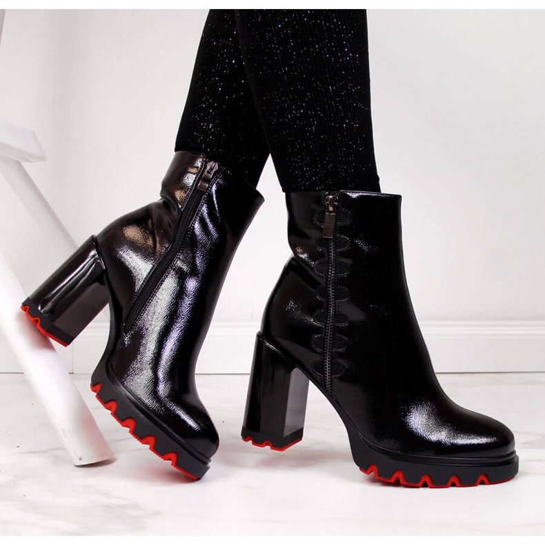 Crne Filippo ženske čizme na stup crna 1