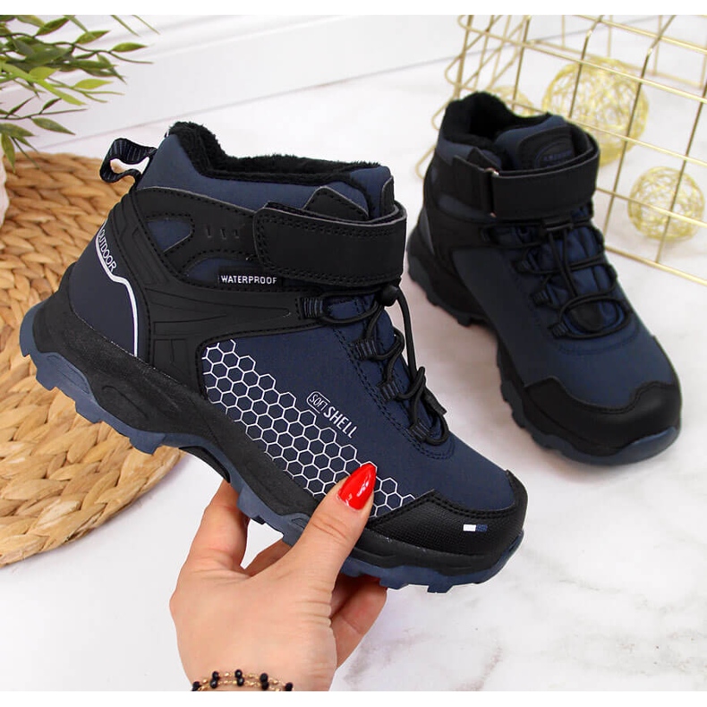 Vodootporne American Club tamnoplave čizme za snijeg za dječake plava 1