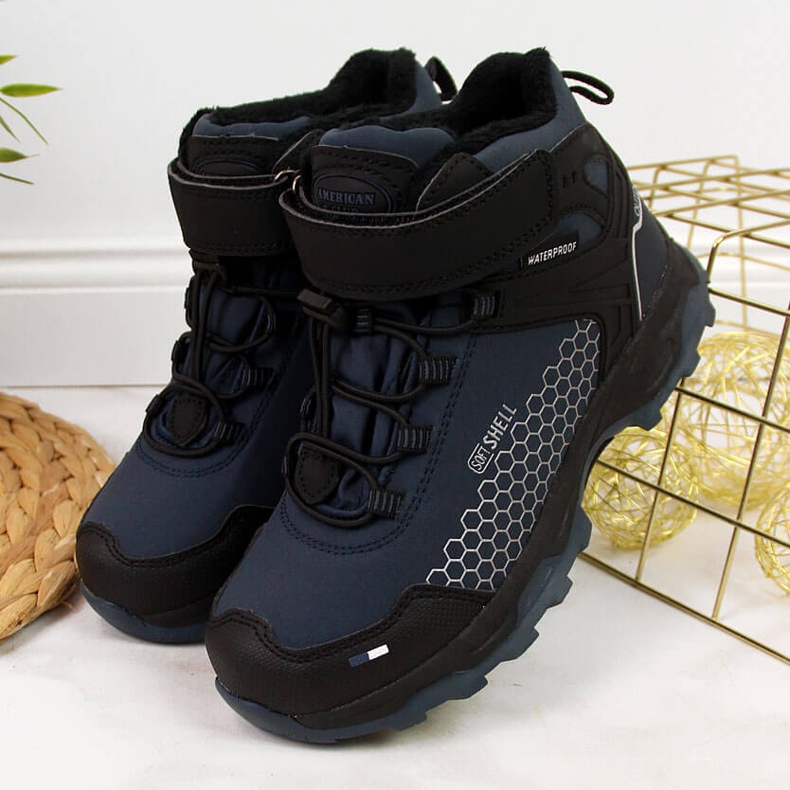 Vodootporne American Club tamnoplave čizme za snijeg za dječake plava 2