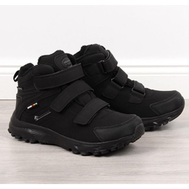 Muške vodootporne izolirane crne cipele za planinarenje American Club crno 2