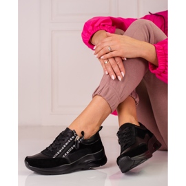 Ženske kožne tenisice s patentnim zatvaračem Shelovet crna 1