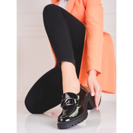 Ženske natikače na visoku petu Vinceza crna 2