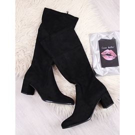 Ženske čizme na stup crne Sergio Leone crno 1