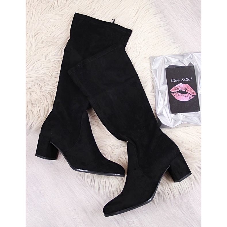 Ženske čizme na stup crne Sergio Leone crno 1