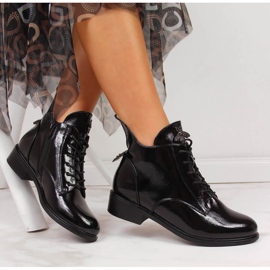 Ženske crne izolirane lakirane crne Filippo čizme crno 1